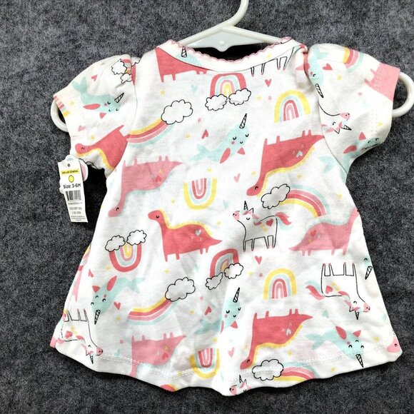 NWT CJP Baby 3-6M Pink Ruffle butt T Shirt Pants Outfit Set Summer Spring - Picture 9 of 9